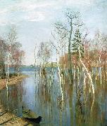 Isaac Levitan Spring, High Water USA oil painting artist